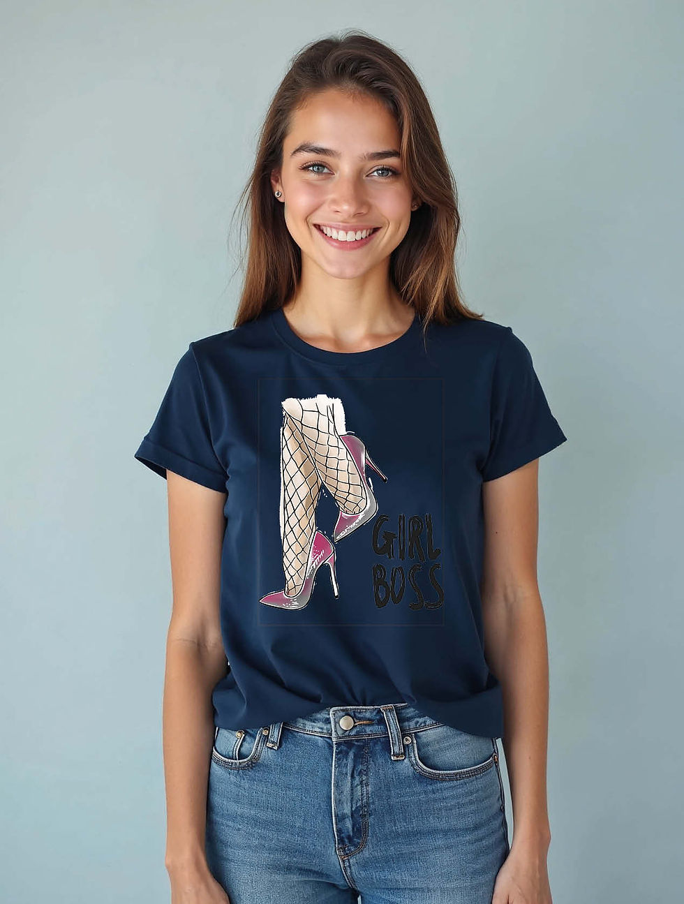 Thumbnail: girl boss Chic Women’s Printed Graphic Typography T-Shirt – Best Price
