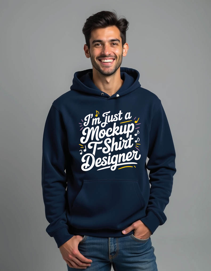 Thumbnail: im just a mockp t shirt designer  Winter Streetwear Hoodie for Men – Cool