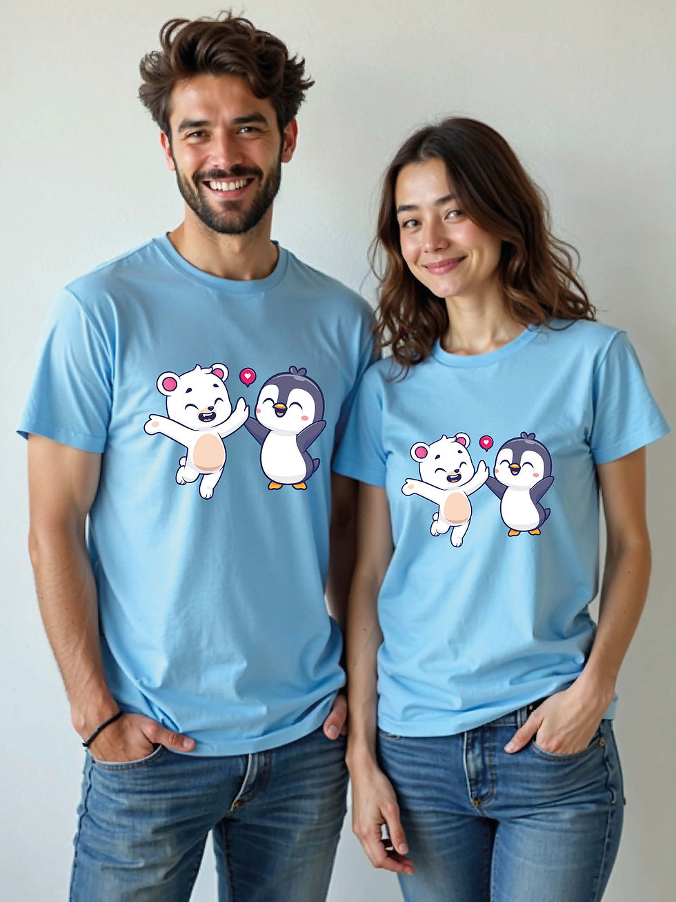 Valentine’s Cartoon Couple Matching Tee Lovers Edition – Limited Stock