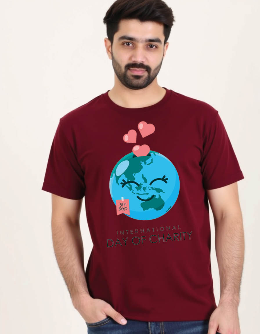 Thumbnail: International day of charity Unisex printed graphic t shirt