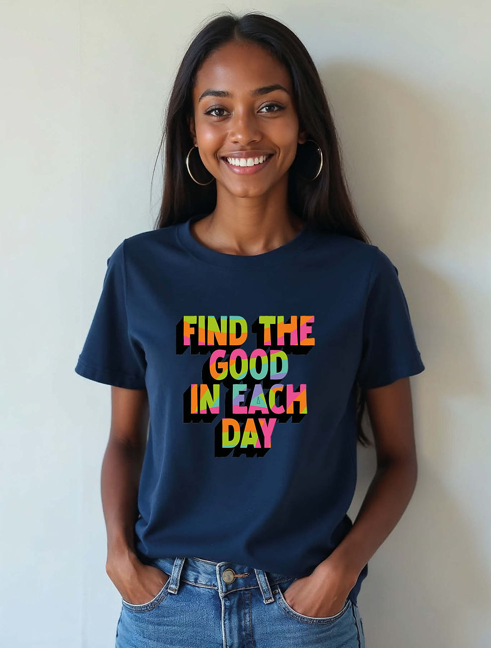 Thumbnail: find the good in each day Casual Women’s Printed T-Shirt – Sale