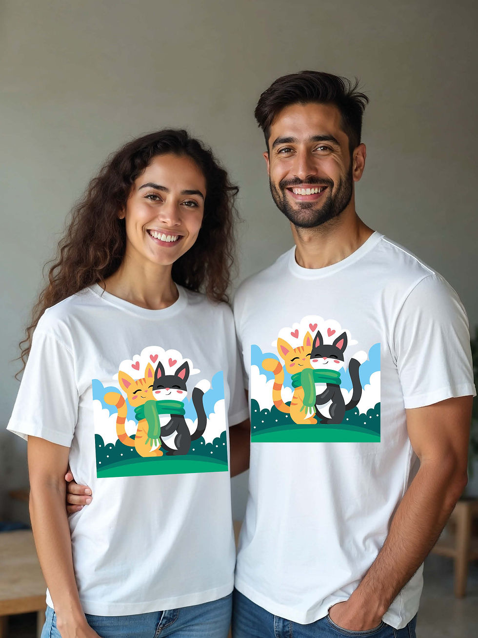 Thumbnail: Soulmates Cartoon Couple T-Shirt Lovers Edition – Buy Now