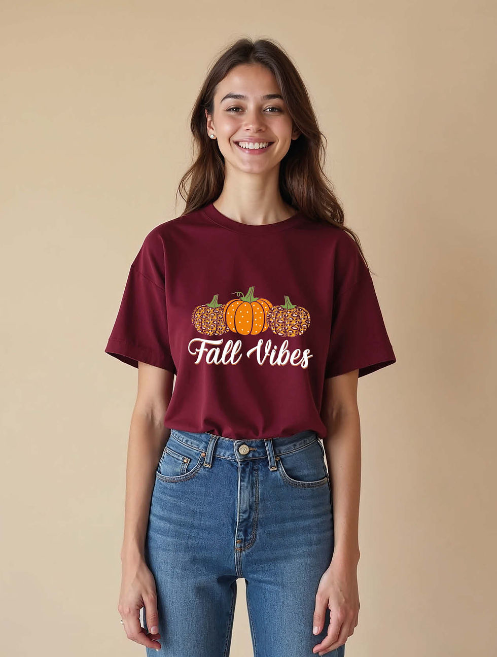 Thumbnail: fall vibes Stylish Women’s Printed Graphic Streetwear T-Shirt – Shop Now