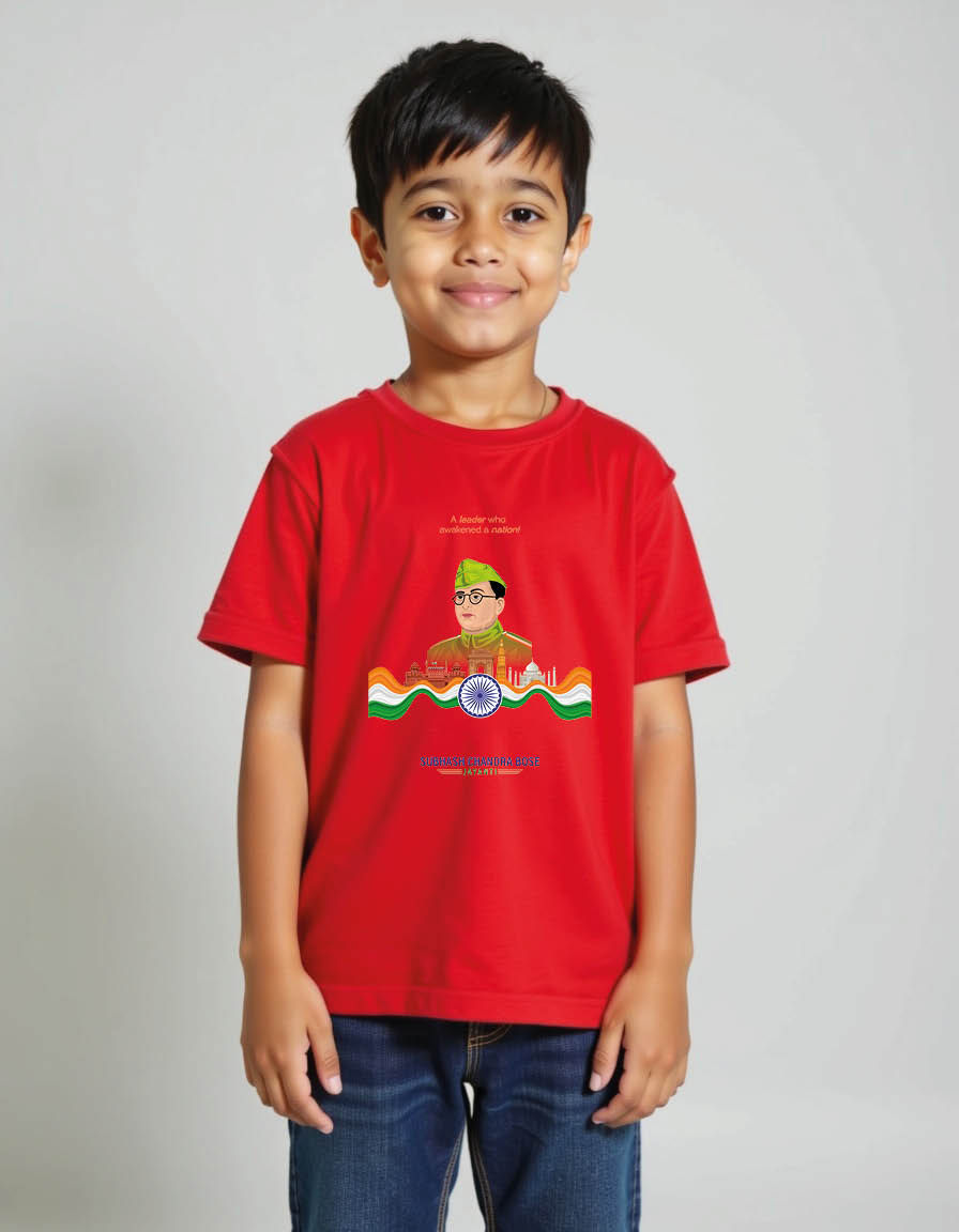Thumbnail: Netaji Subhas Chandra Bose Unisex printed graphic t shirt