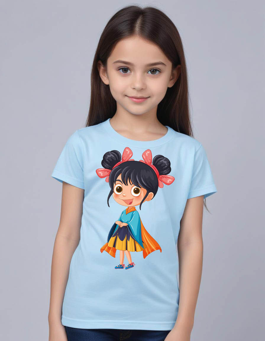 Thumbnail: Cute girl Quality Boys & Girls Cotton Tee – Soft & Comfortable Fabric