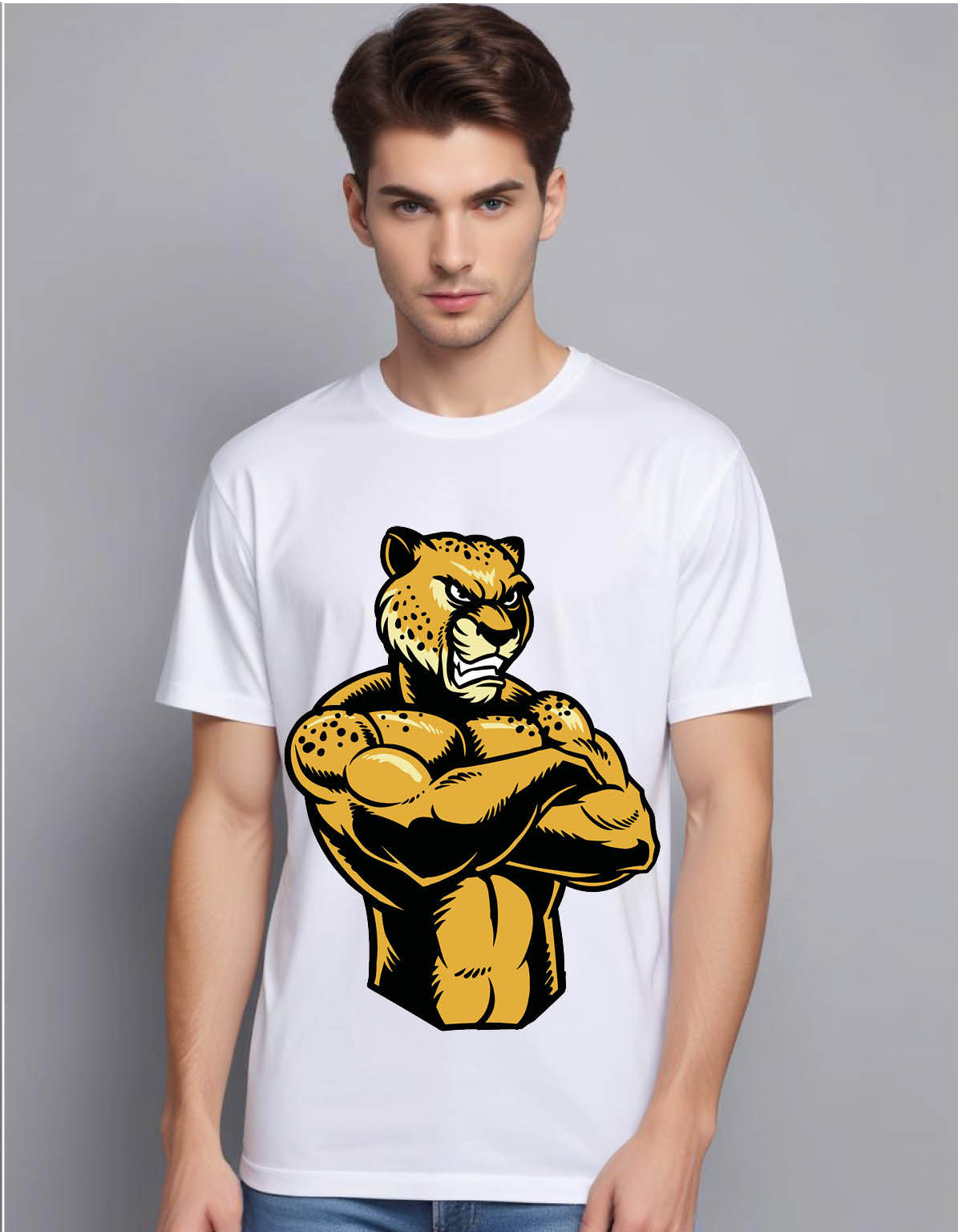tiger muscle mens printed graphic t shirt