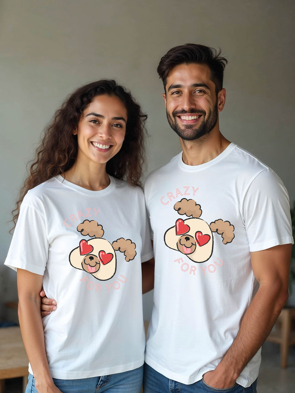 Thumbnail: Stylish Cartoon Couple T-Shirt Lovers Edition – Premium Quality