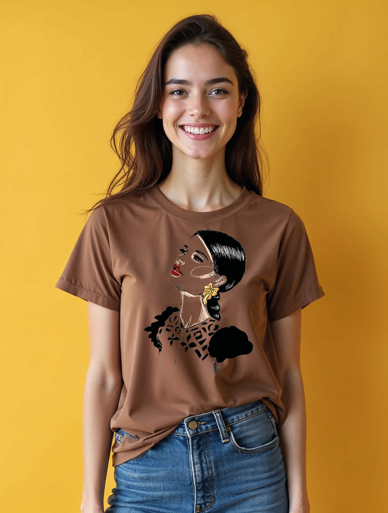 Afrocentric Chic Trendy Women’s Printed T-Shirt – Buy Now