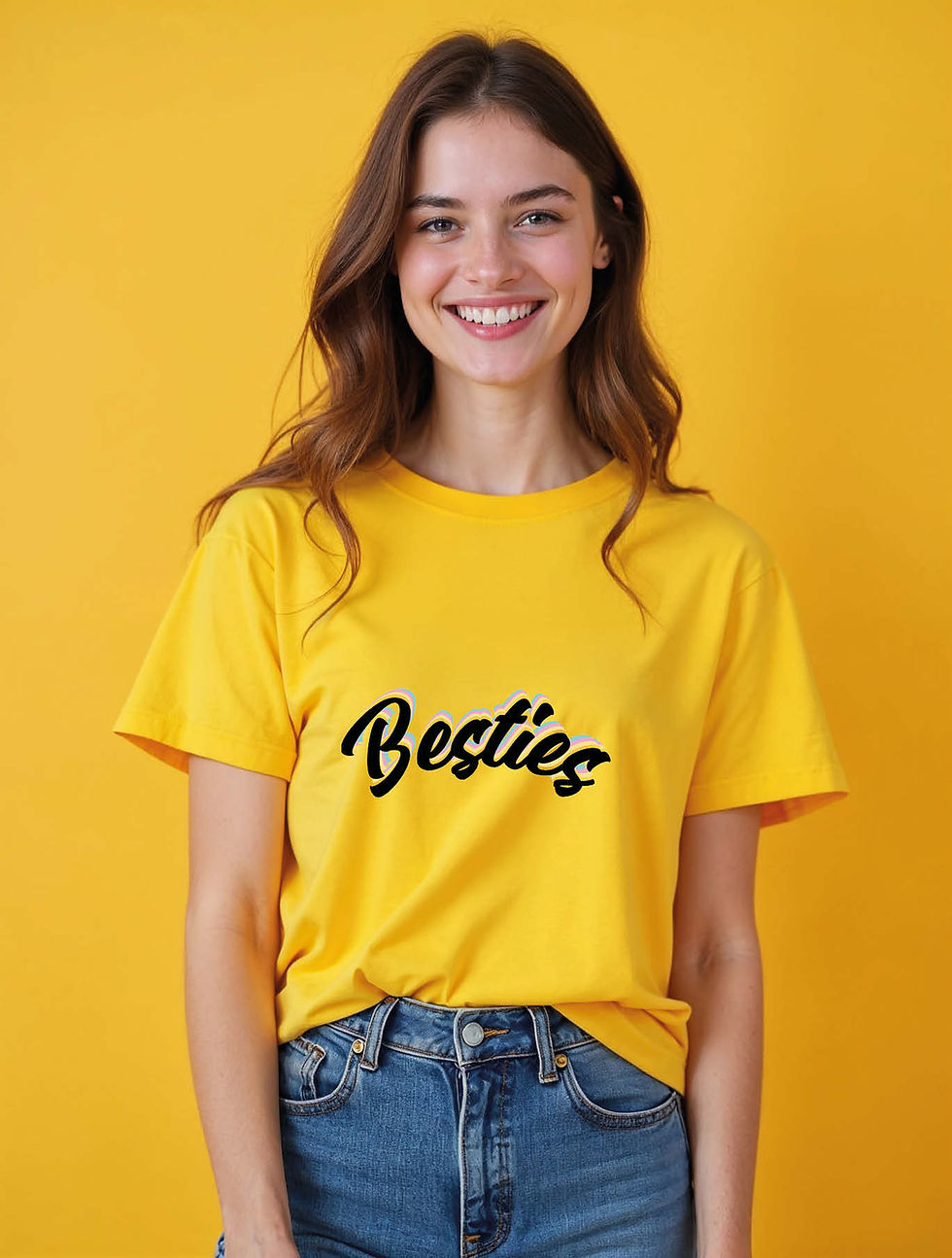 Thumbnail: besties Classic Women’s Stylish Streetwear T-Shirt – Fast Delivery