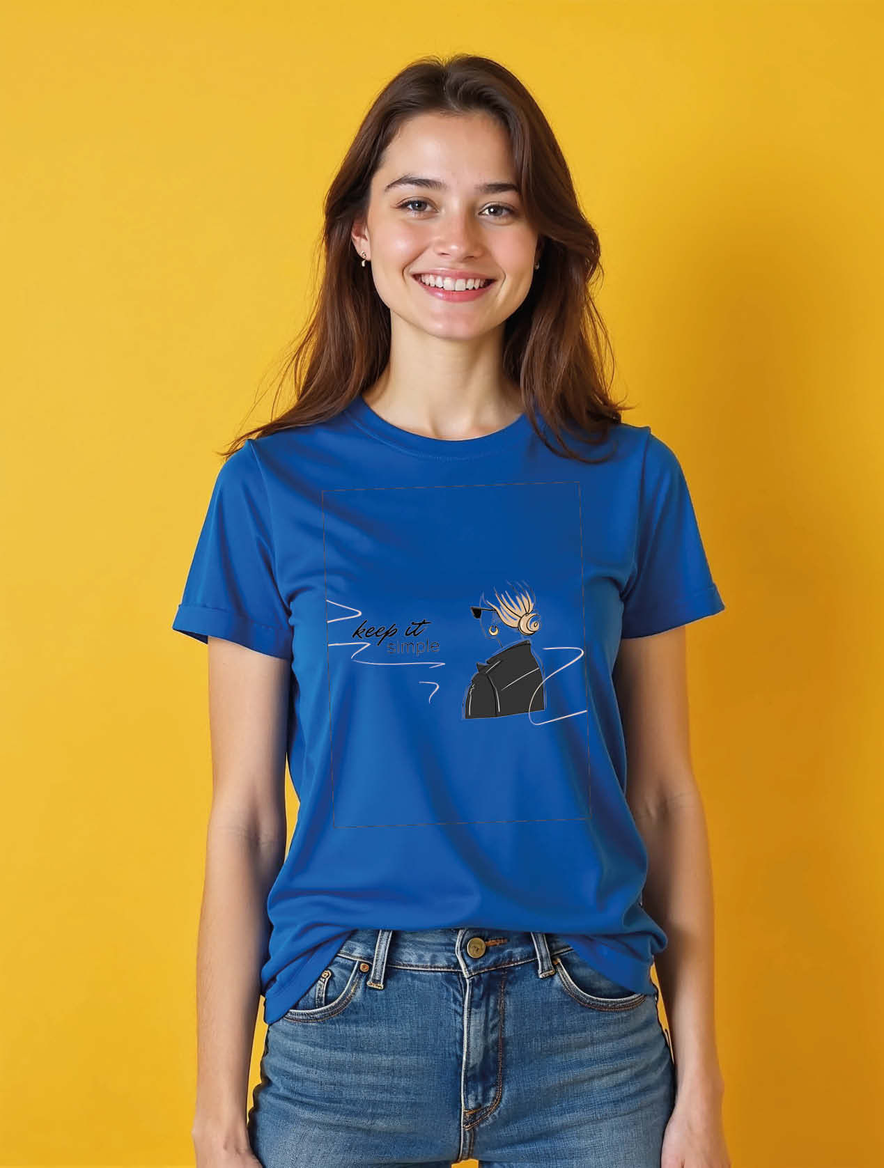 keep it simple Classic Women’s Graphic Typography T-Shirt – Buy Now