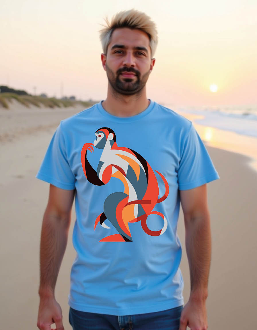 Thumbnail: monkey mens printed graphic t shirt