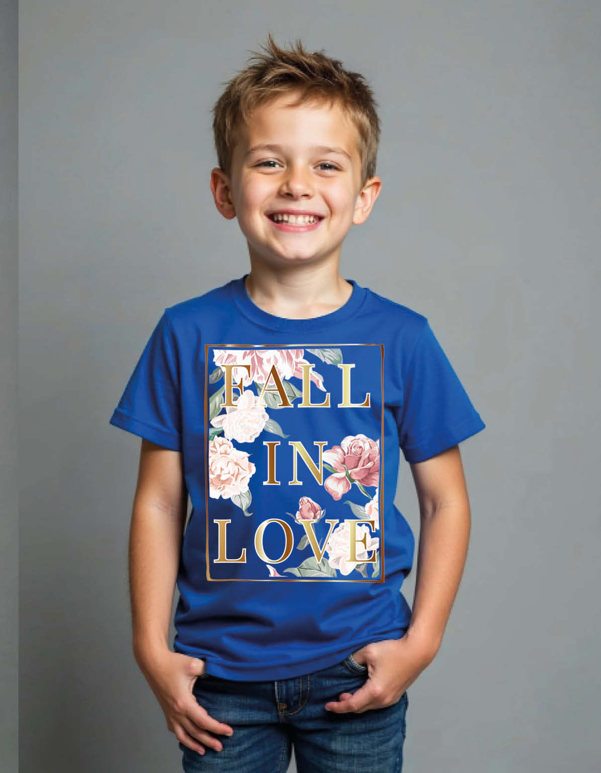 Fall In Love Printed T-Shirt for All age