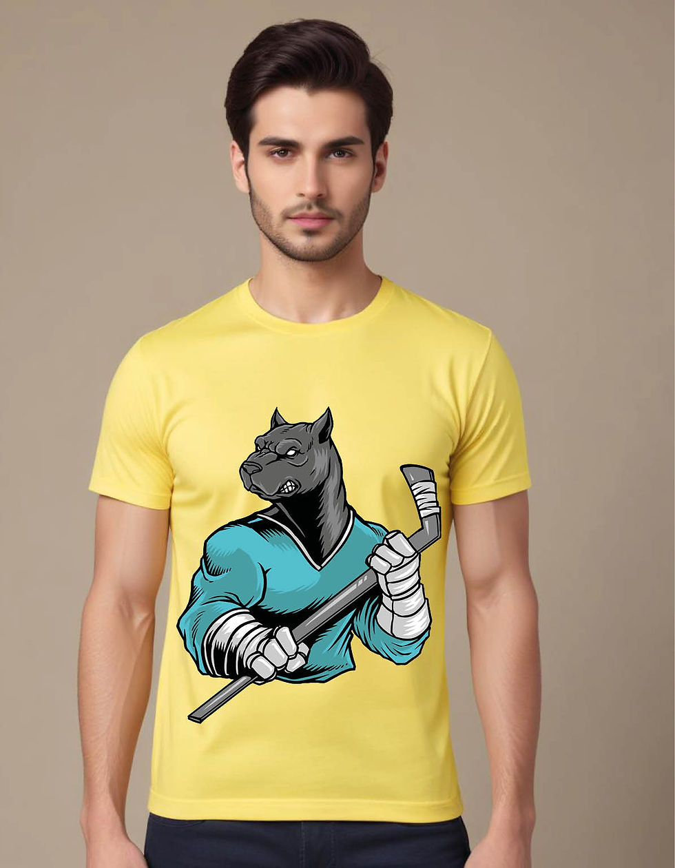 Thumbnail: bulldog hockey mens printed graphic t shirt