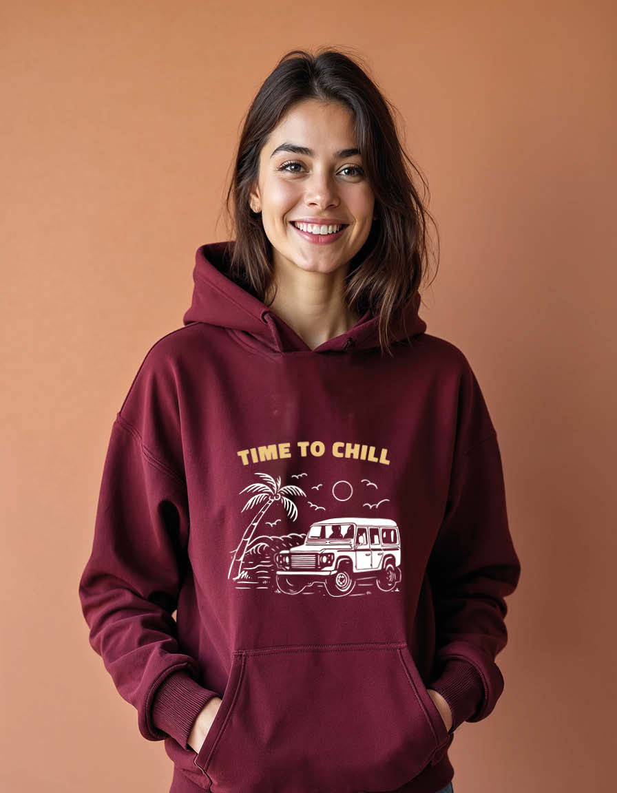Thumbnail: time to chill Unisex Graphic Printed Hoodies for mens & womens