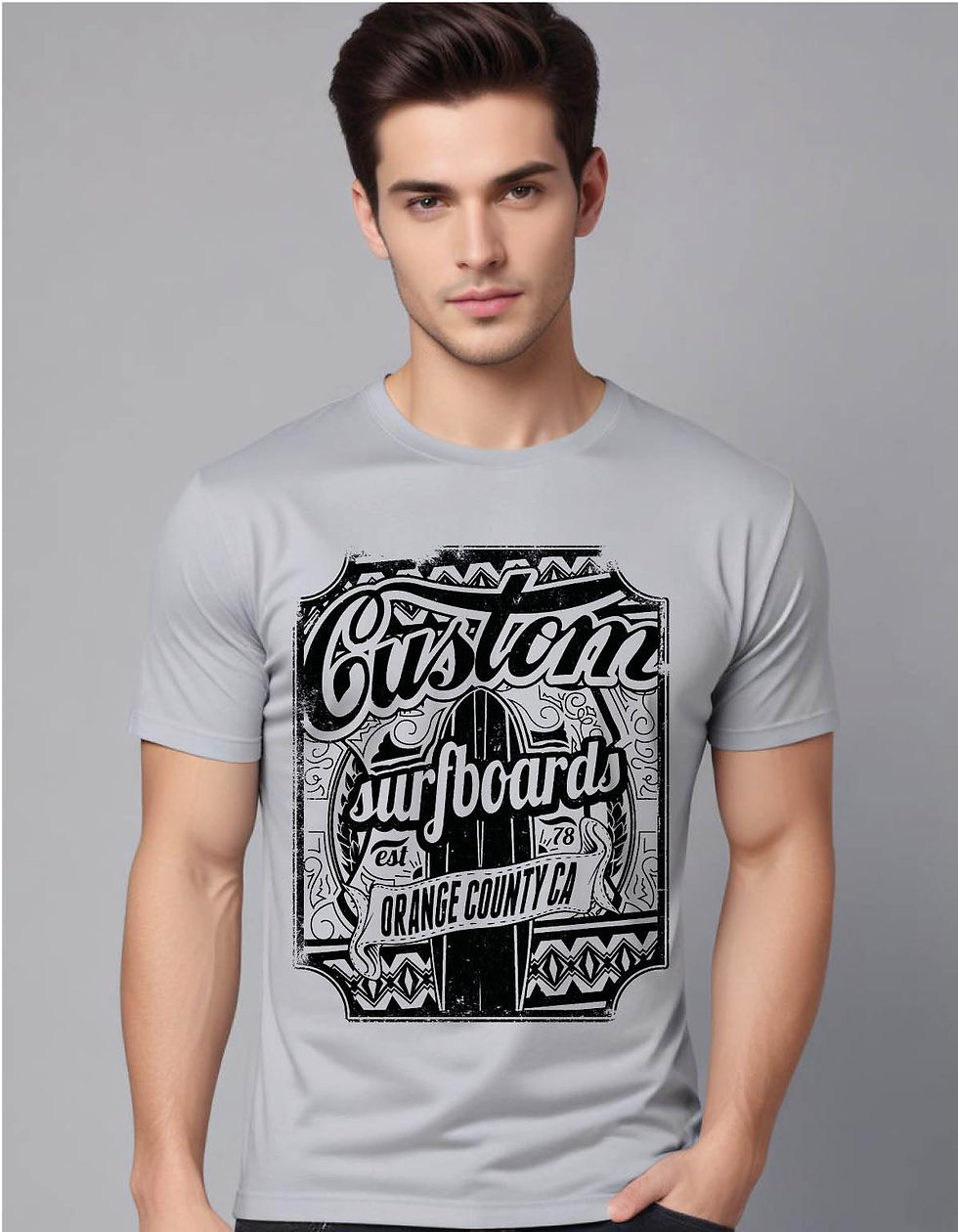 Thumbnail: custom surfboards orange county mens printed graphic t shirt