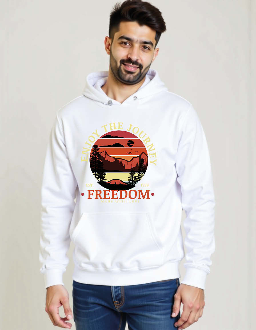 Thumbnail: Enjoy the journey fredom Unisex Printed Graphic Hoodies