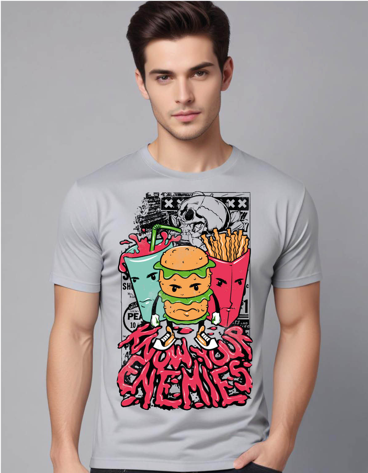 angry fast food magazine mens printed graphic t shirt