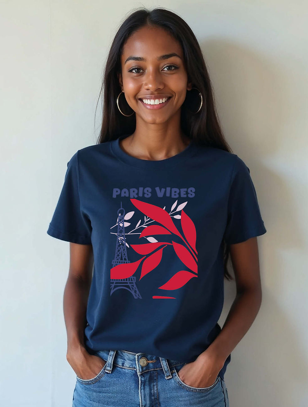 Thumbnail: paris vibes Chic Women’s Streetwear T-Shirt