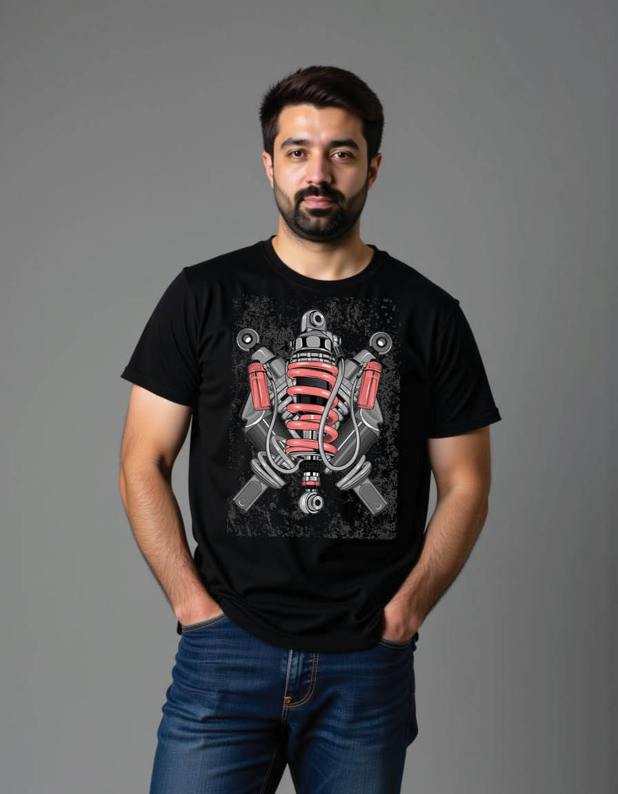 Thumbnail: auto parts technology mens printed graphic t shirt