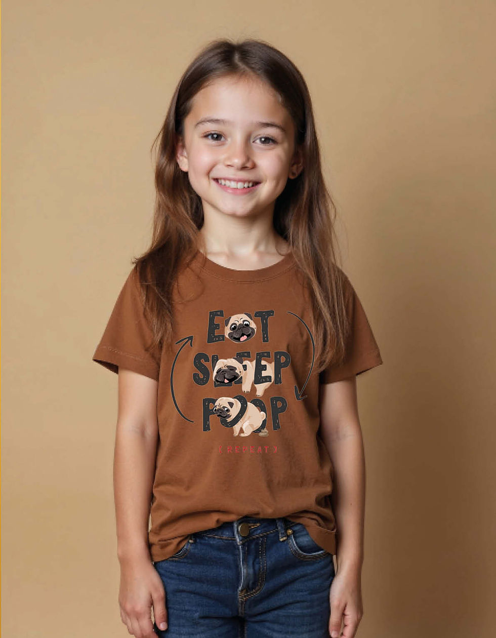 Thumbnail: Eat Sleep Printed T-Shirt for All age