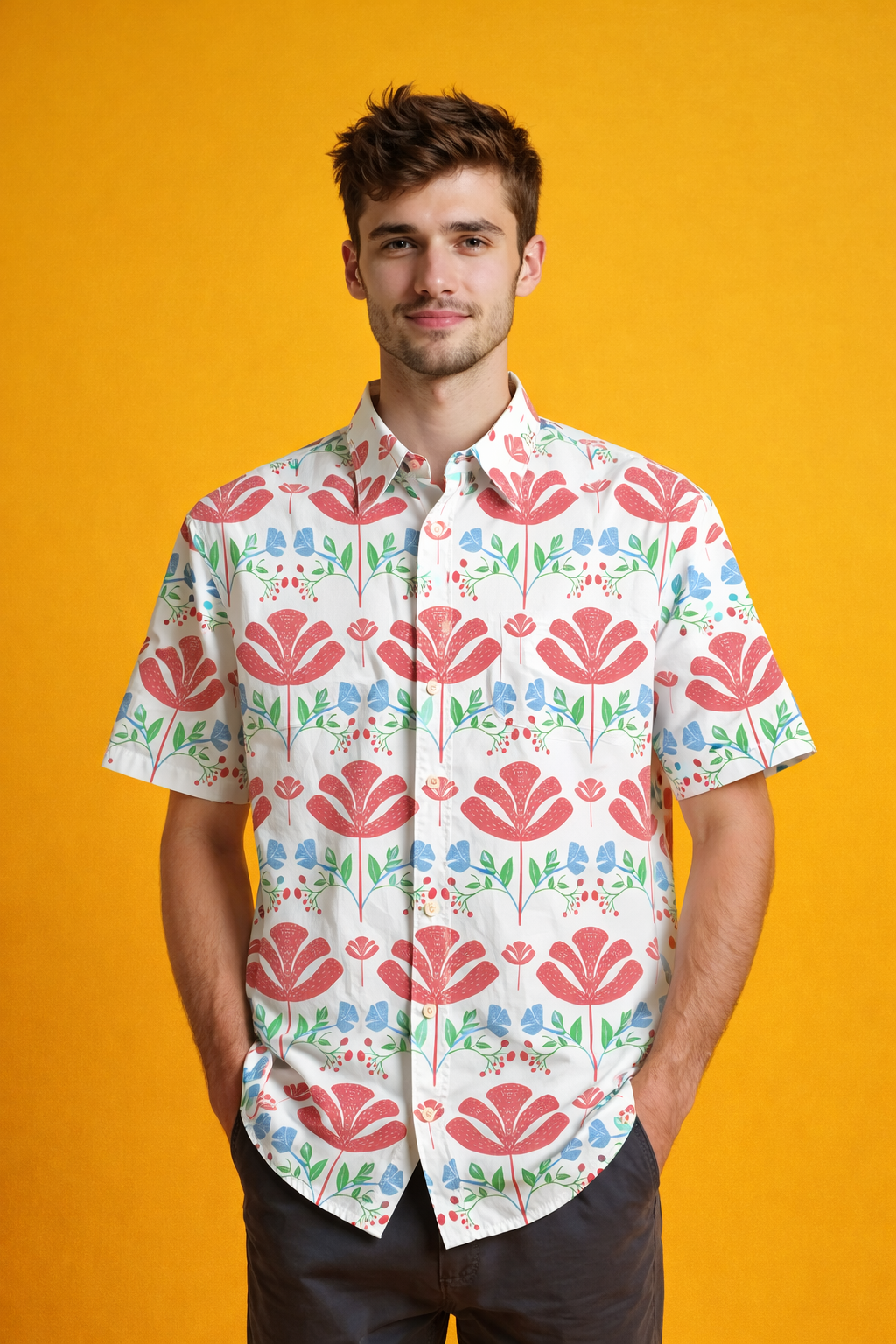 Exclusive Patterned Oversized Shirt – Limited Fashion Drop