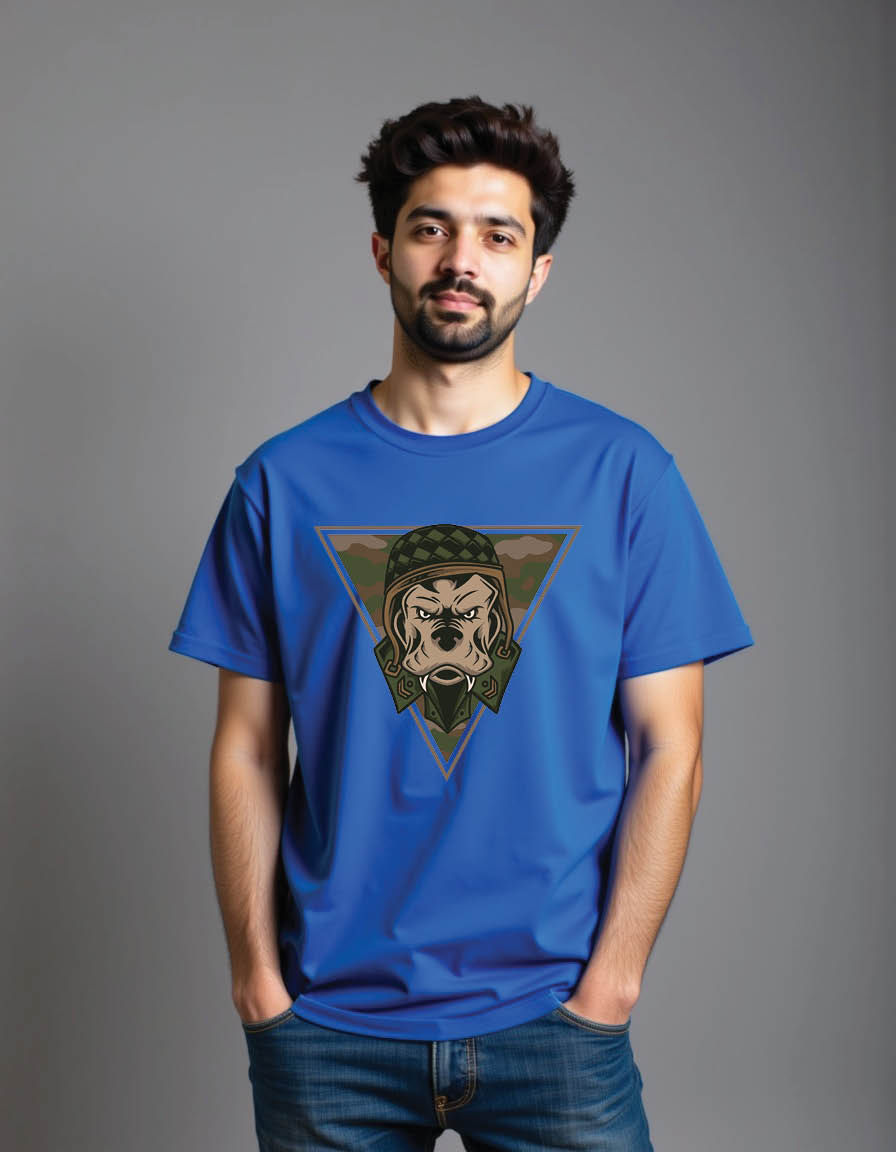 Thumbnail: dog head arm mens printed graphic t shirt