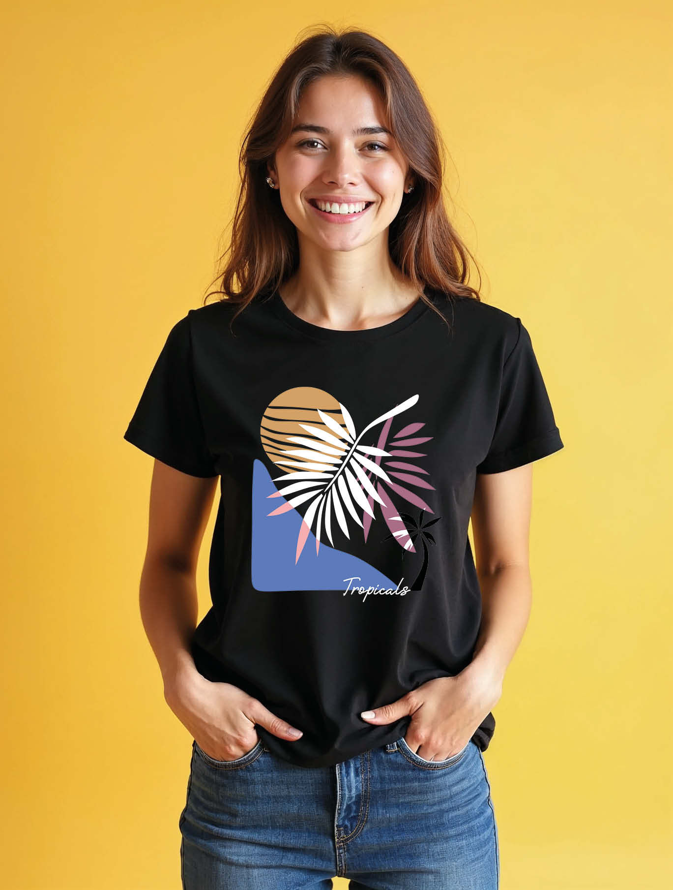 Summer Sunset Palm Vibes Stylish Women’s Quote printed T-Shirt – Shop Now