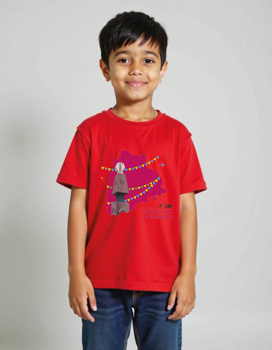 Thumbnail: Happy telangana state foundation day 2nd Unisex printed graphic t shirt