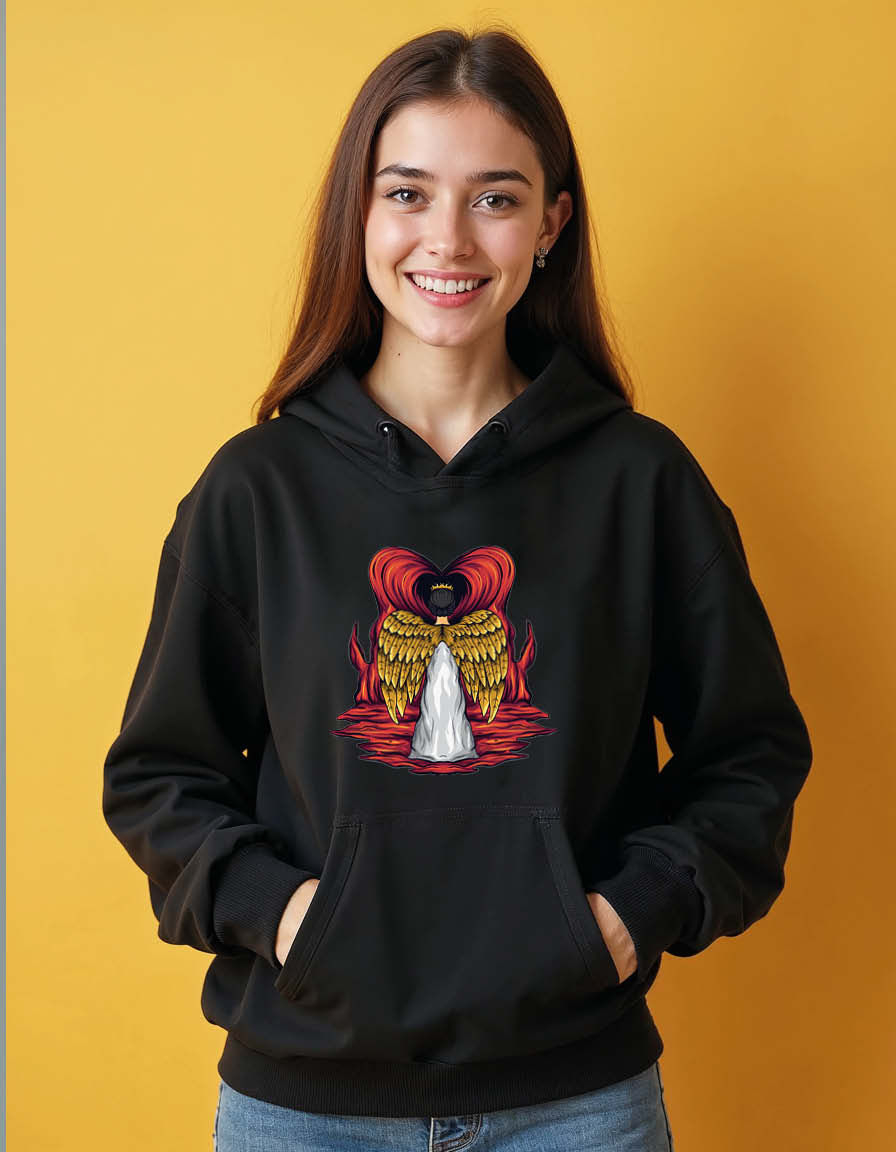 Thumbnail: Sacred Heart Tribal Totem Urban Unisex Printed Graphic Hoodies For Men & Women