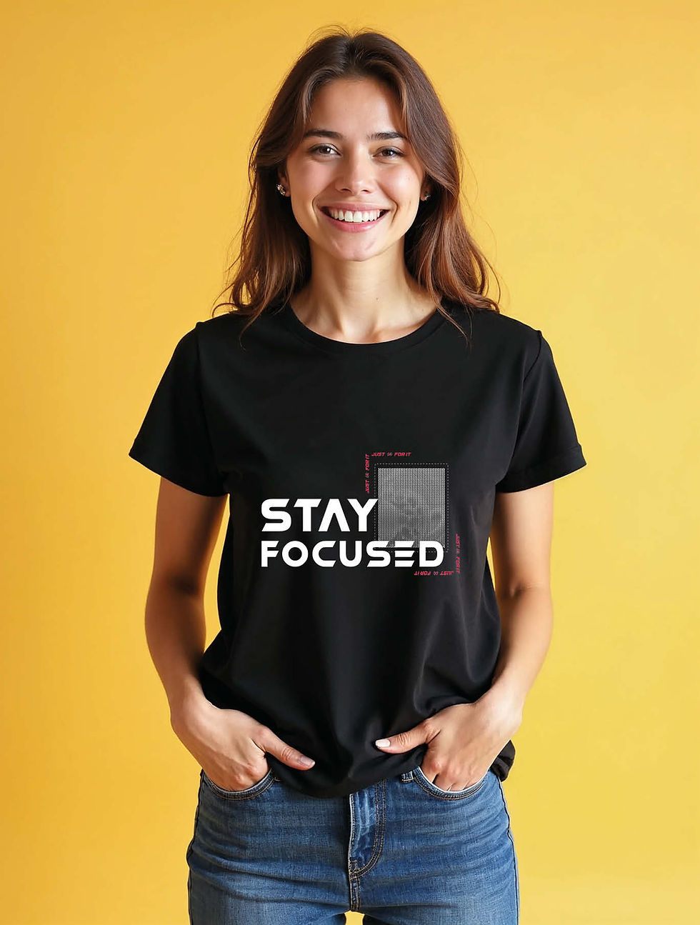 Thumbnail: stay focused Urban Women’s Printed Stylish Graphic T-Shirt – Best Price