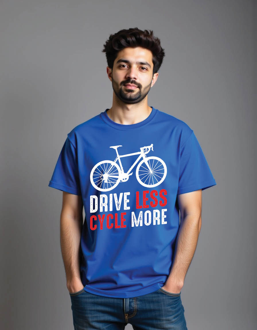 drive less cycle more cycling mens printed graphic t shirt