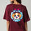 Thumbnail: Cute Puppy Christmas Wreath Casual Cotton Unisex Drop Shoulder Oversized T-Shirt