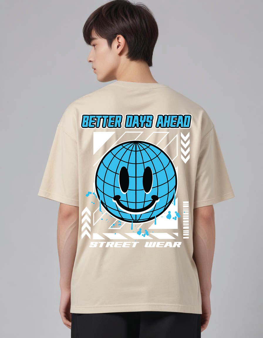 graffiti globe street wear with slogan Oversized Printed t shirt
