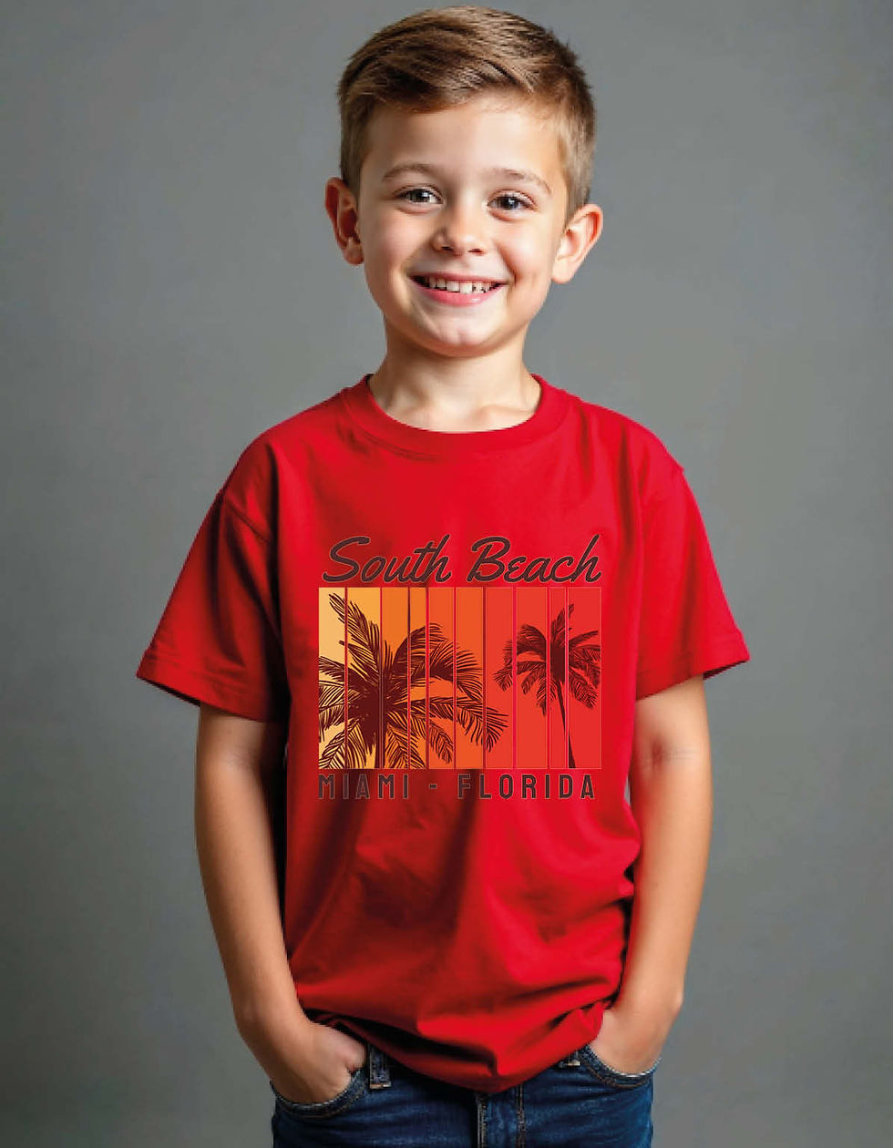 Thumbnail: South Beach Printed T-Shirt for All Age