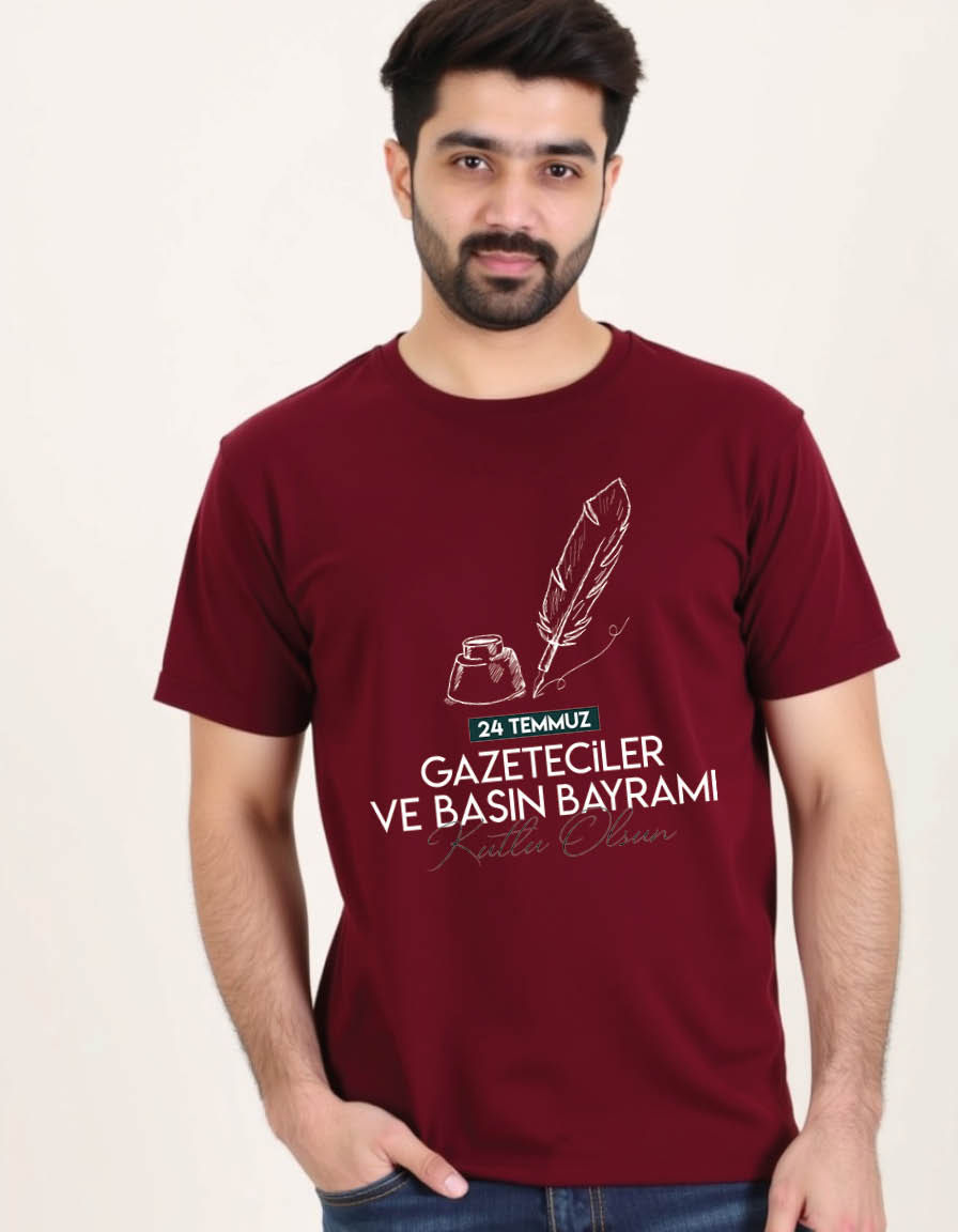 Gazetecilerve basin bayrami Unisex printed graphic t shirt