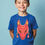 Thumbnail: Stylized Red Kitsune Mask Graphic Tee for KidsCool Trendy Printed Tee for Kids