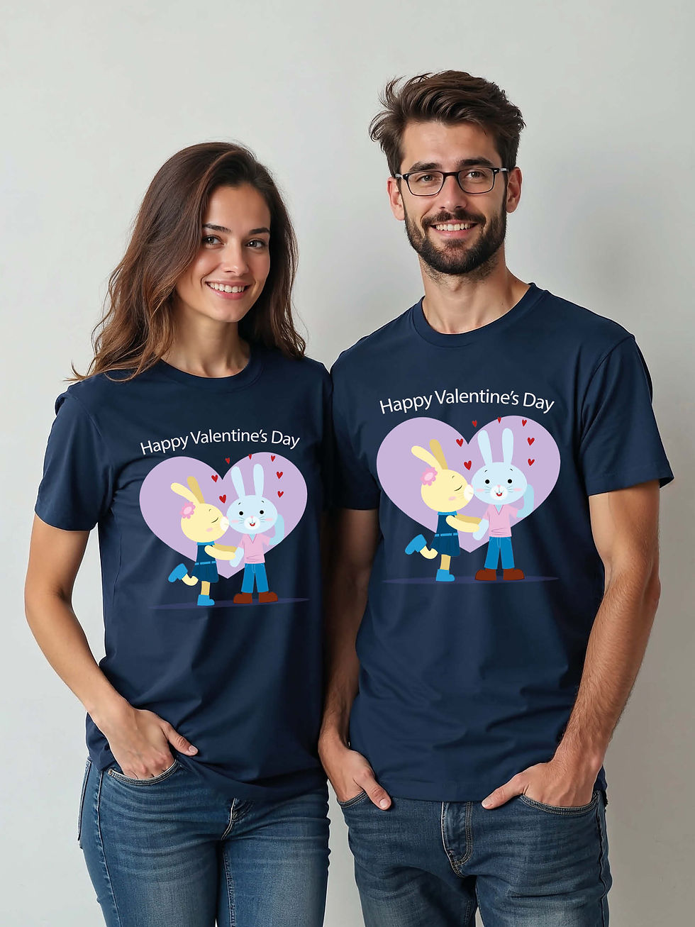Cute Cartoon Couple T-Shirt Lovers Edition – Premium Quality