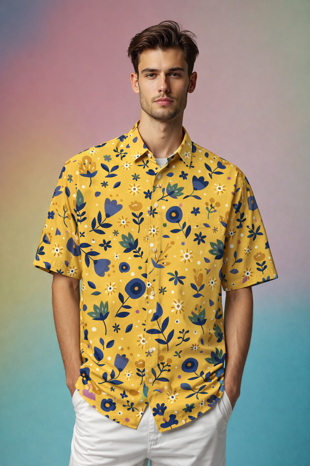 Fashion Ready Patterned All Over Print Oversized Shirt