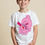 Thumbnail: Spooky Pink Rabbit with Red Eyes and Scars Graphic T-Shirt Cotton Stylish Kids