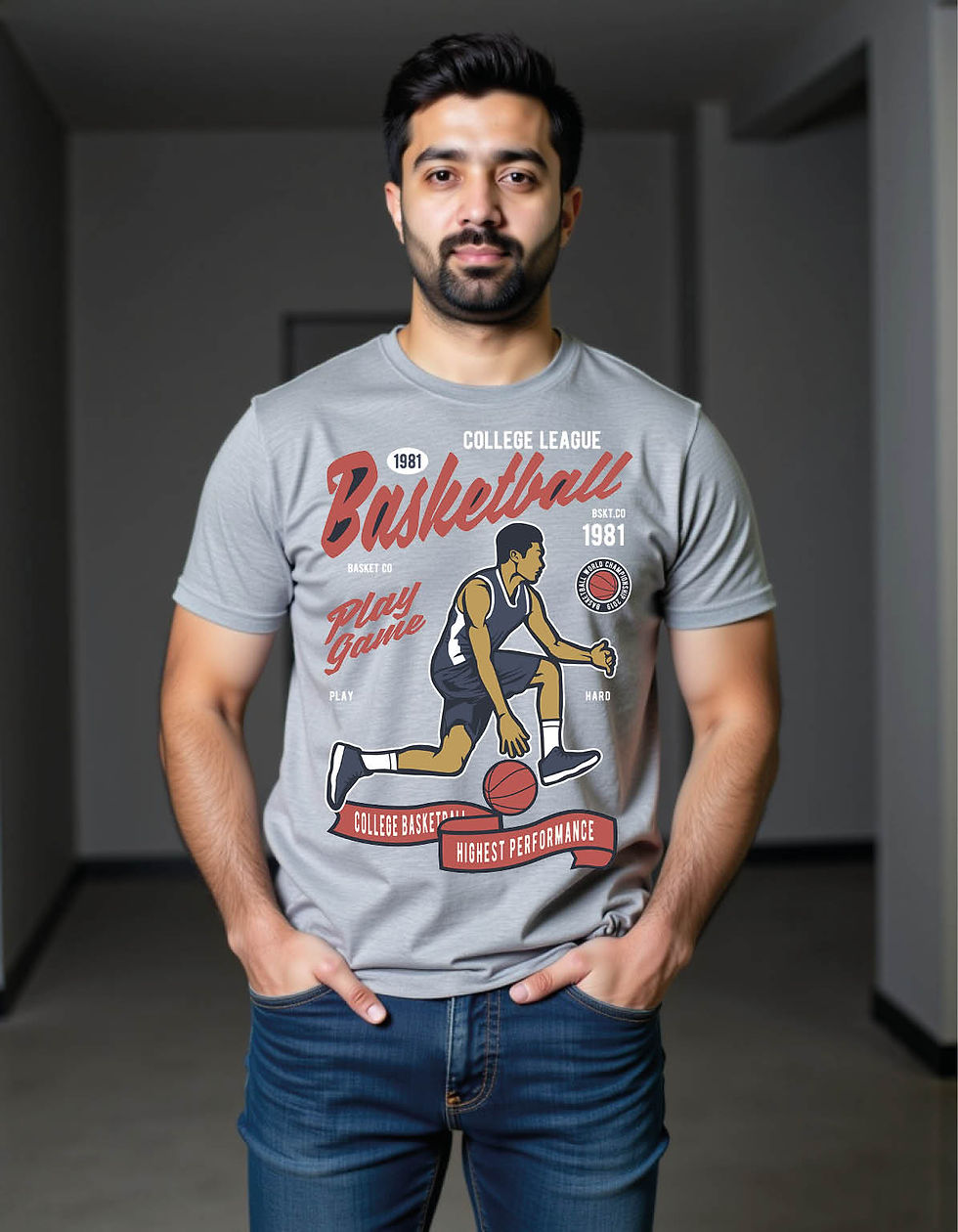 Thumbnail: basketball college league mens printed graphic t shirt