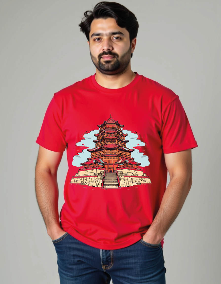 Thumbnail: castle mens printed graphic t shirt