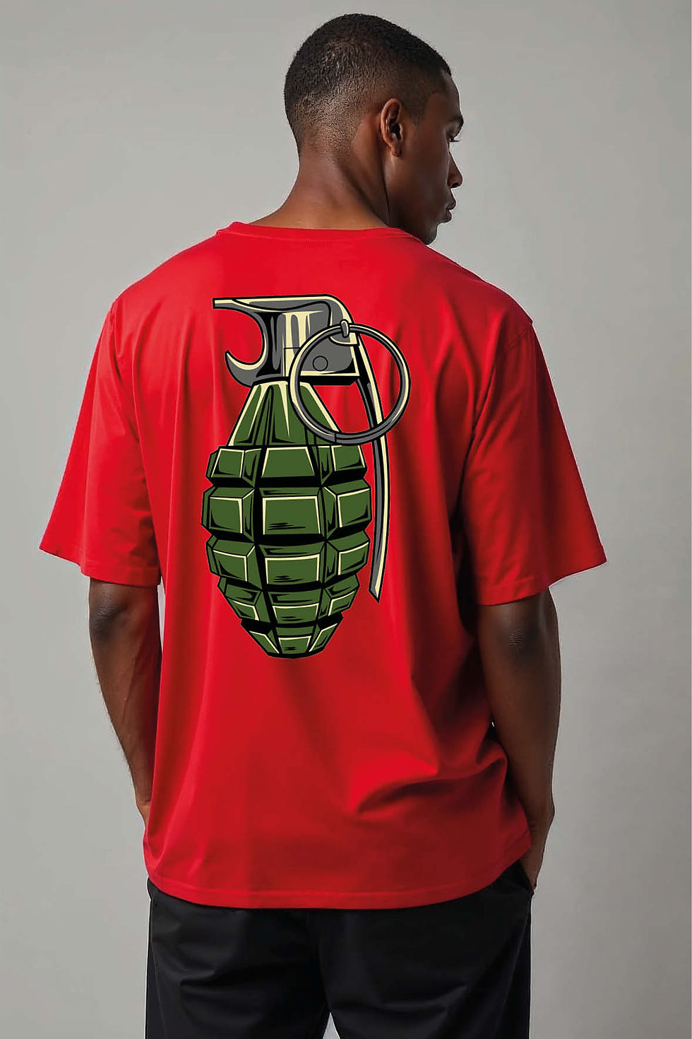 Fragmentation Grenade Stylish Unisex Drop Shoulder Oversized t shirt