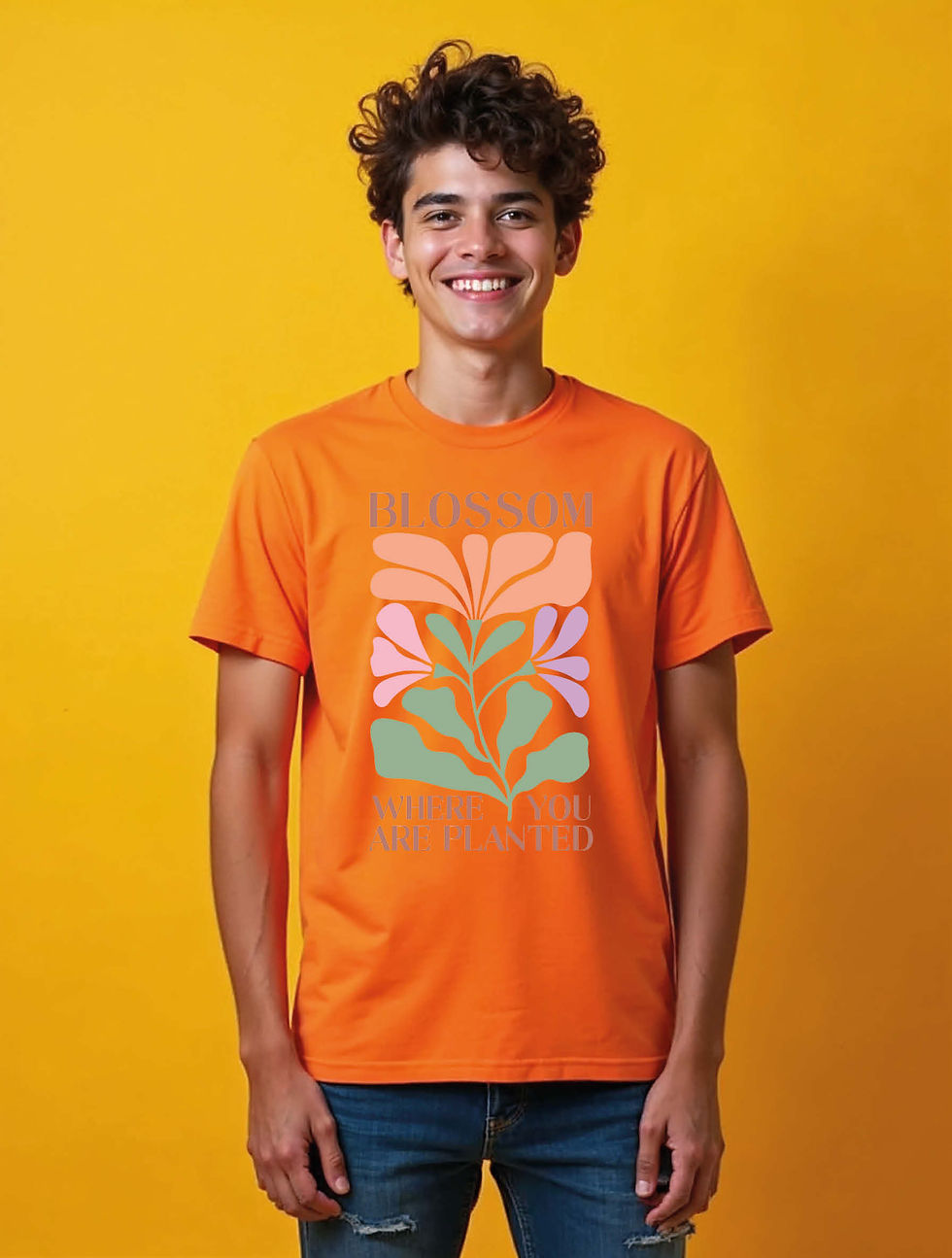 Thumbnail: blossom where you are planted Trendy Unisex Printed Graphic T-Shirt