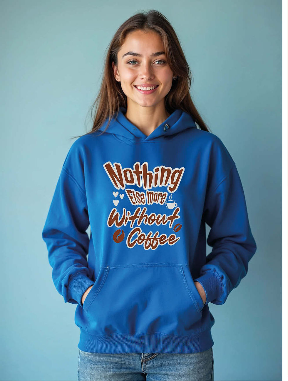Thumbnail: nothing else more without coffee Chic Women’s Typography Hoodies – Premium