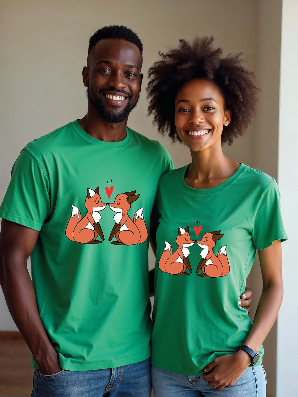 Thumbnail: Romantic Animal Couple T-Shirt Lovers Edition – Hot Deal