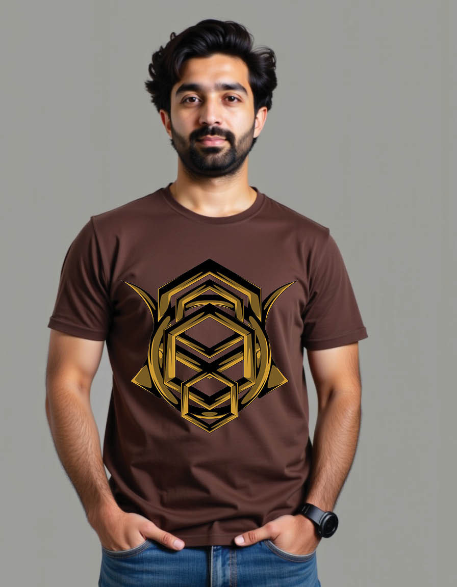 Thumbnail: holy wood geometry mens printed graphic t shirt