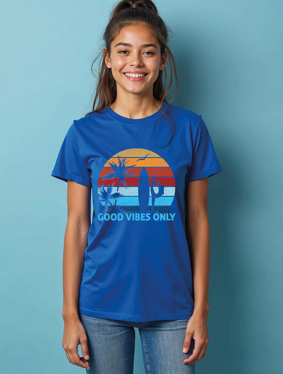 Thumbnail: good vibes only Chic Women’s Printed Graphic Streetwear T-Shirt – Buy Now