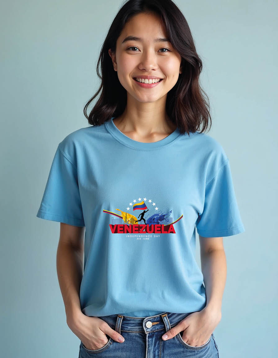 Thumbnail: Venezuela independance day Unisex printed graphic t shirt