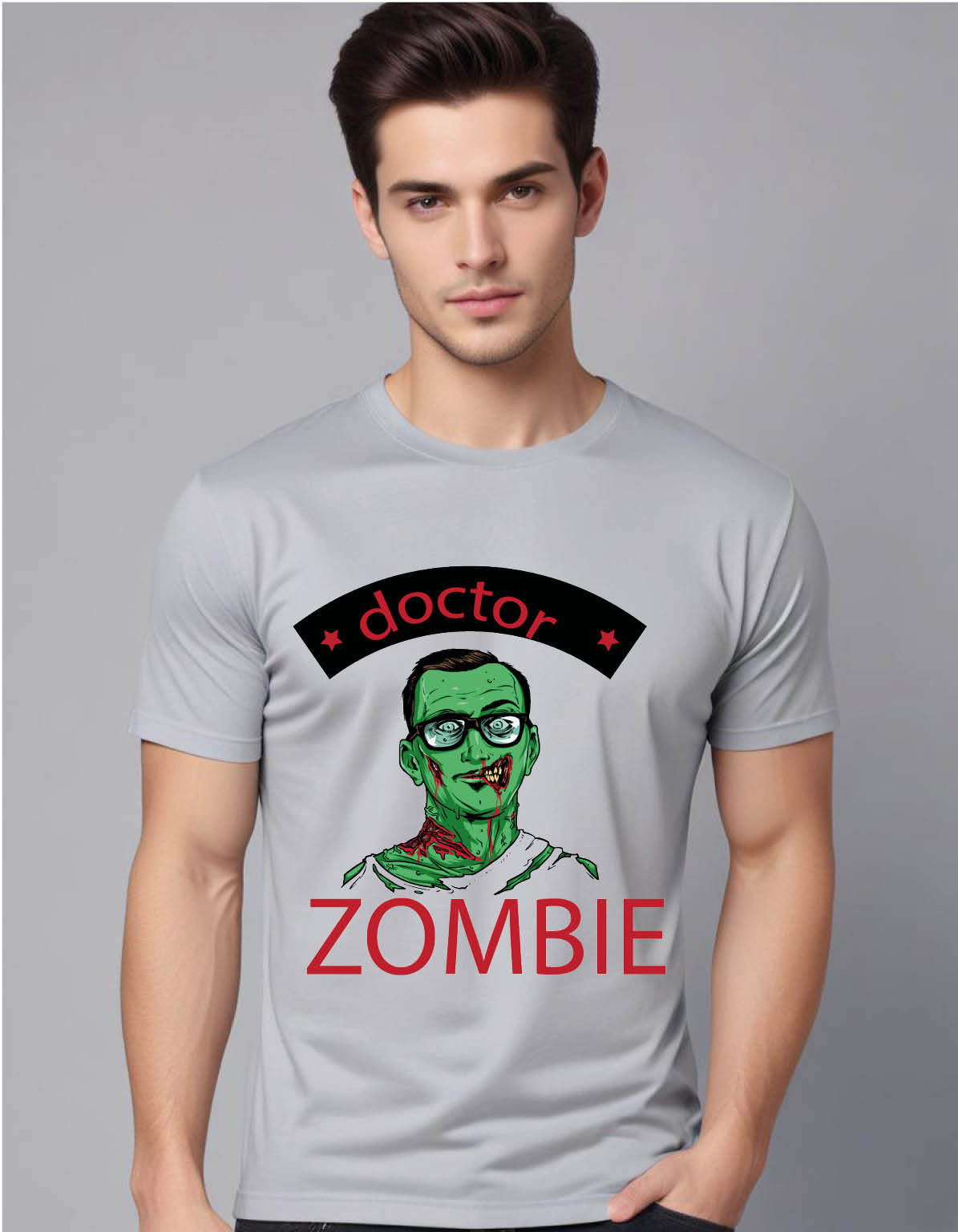 doctor zombie mens printed graphic t shirt