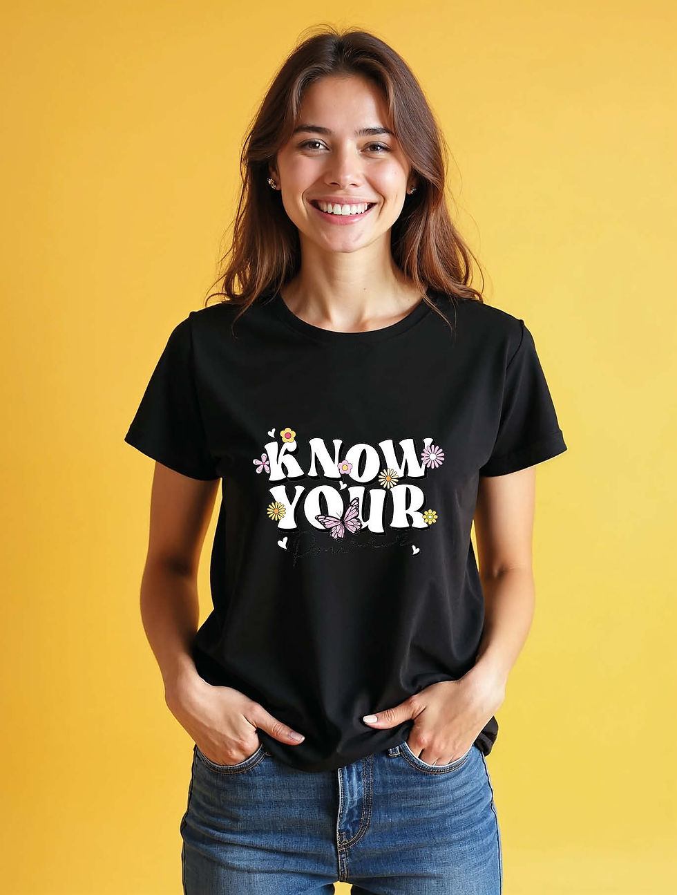 Thumbnail: know your power Trendy Women’s stylish printed graphic T-Shirt